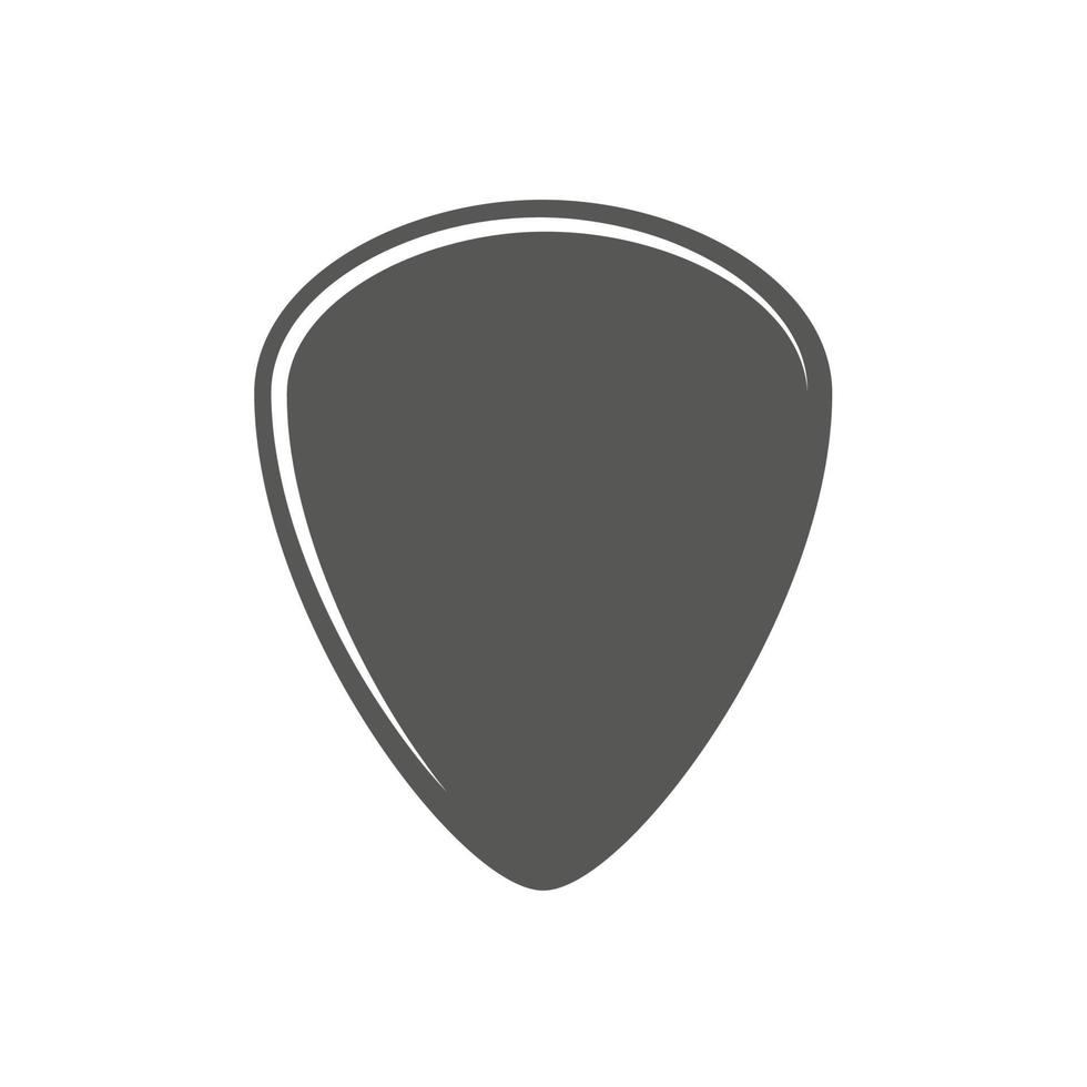 Flat plectrum isolated on a white background vector