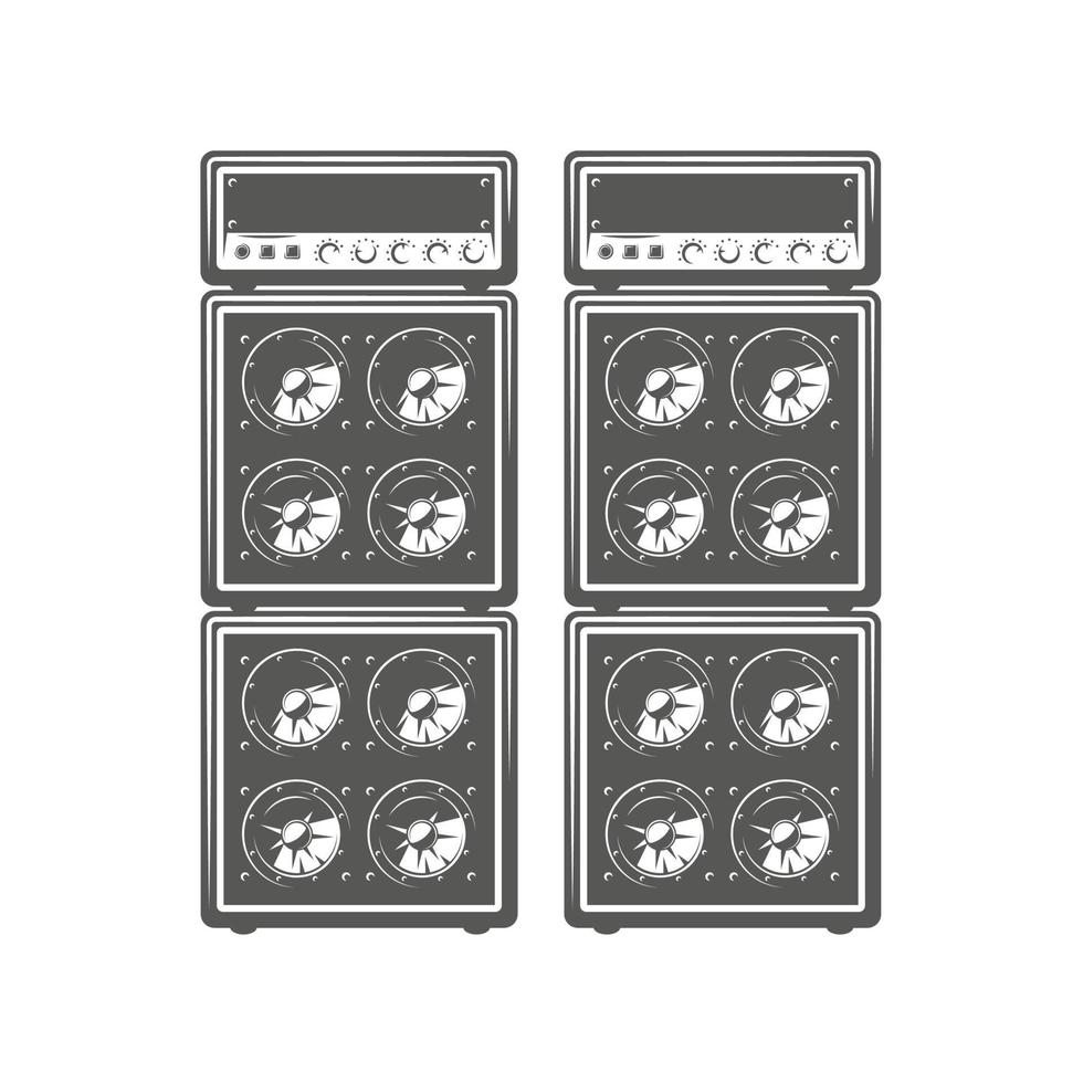 Concert speakers isolated on a white background vector