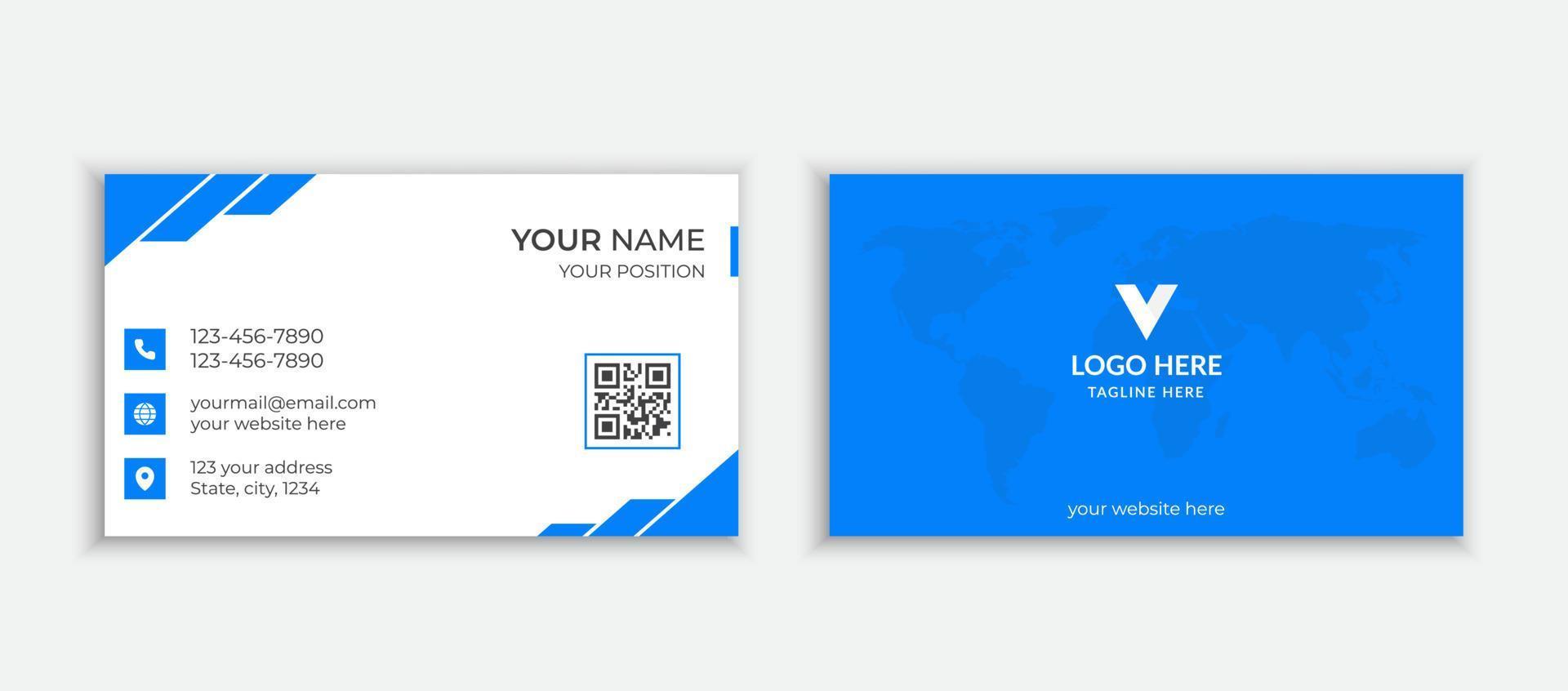 Creative stylish name card and business card design vector