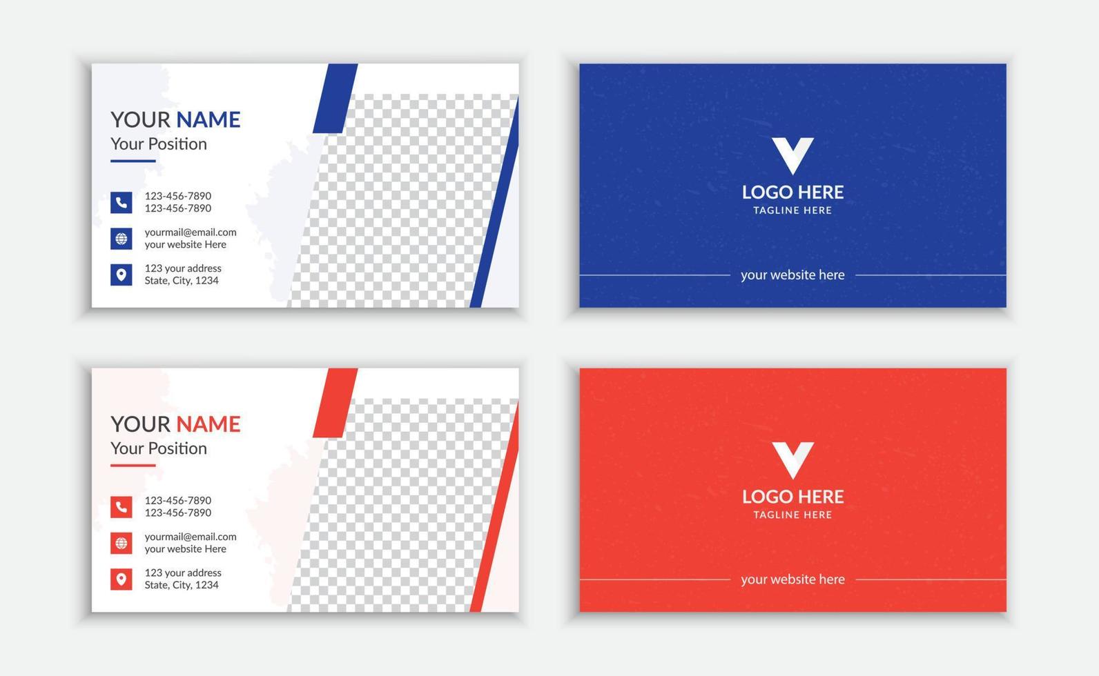 Modern name card and business card vector