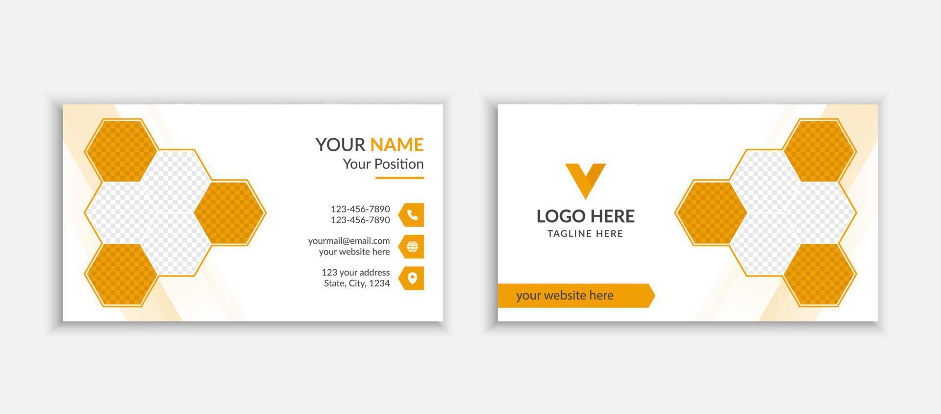Professional name card and business card vector