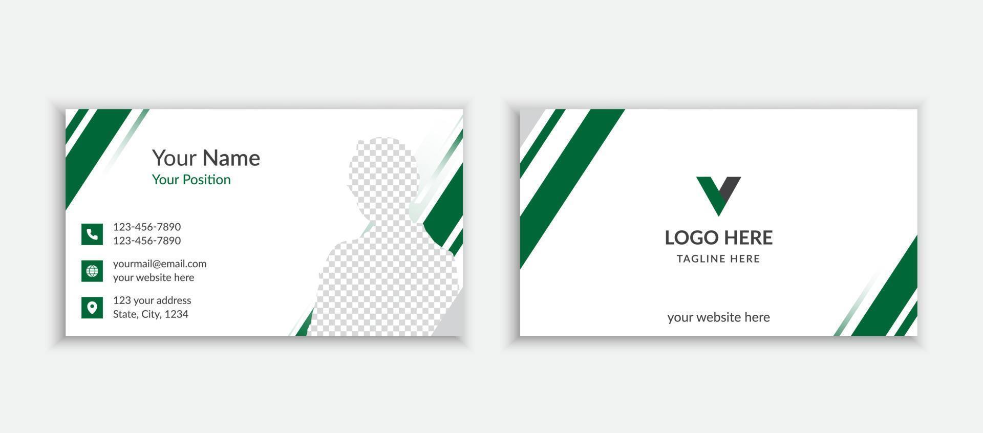 Professional medical business card template design vector