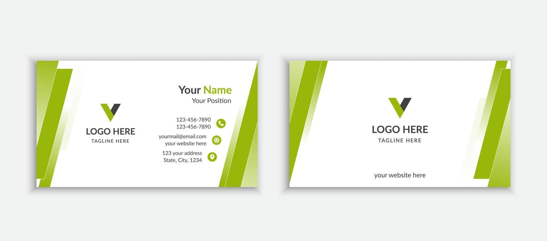 Professional modern business card vector