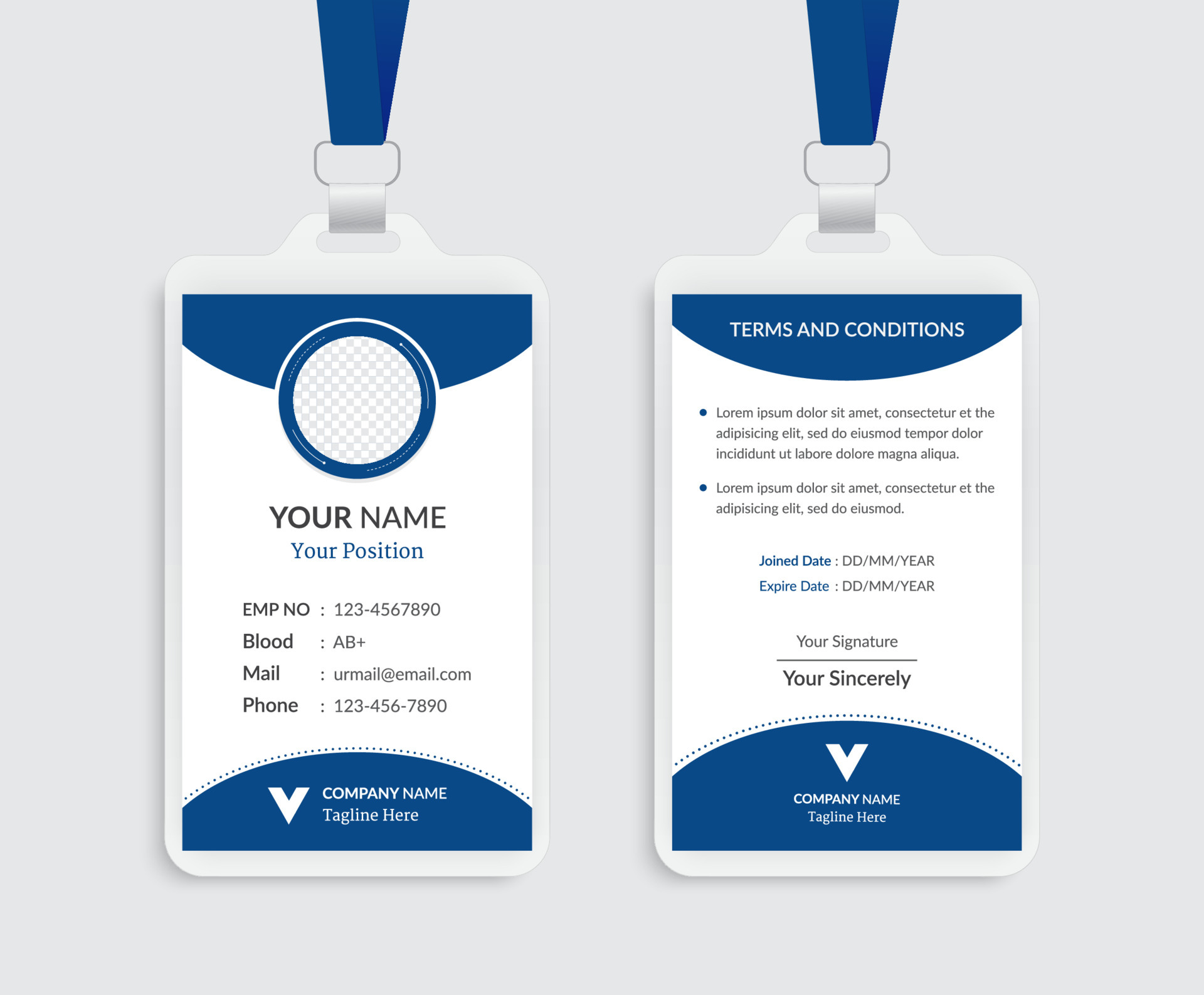 Blank Id Card Design