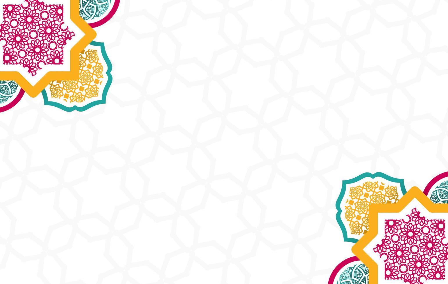 Arabic Color Simple Pattern Vector Design