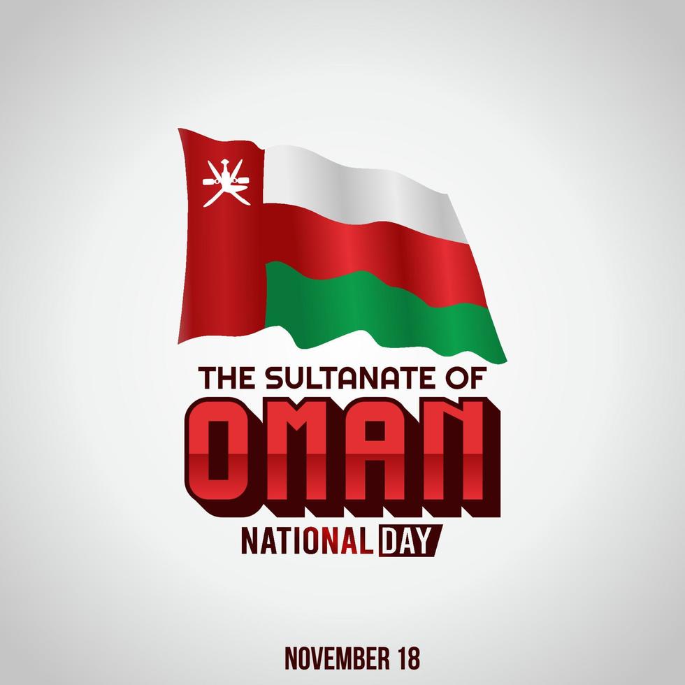 Oman National Day vector illustration. Suitable for greeting card poster and banner.