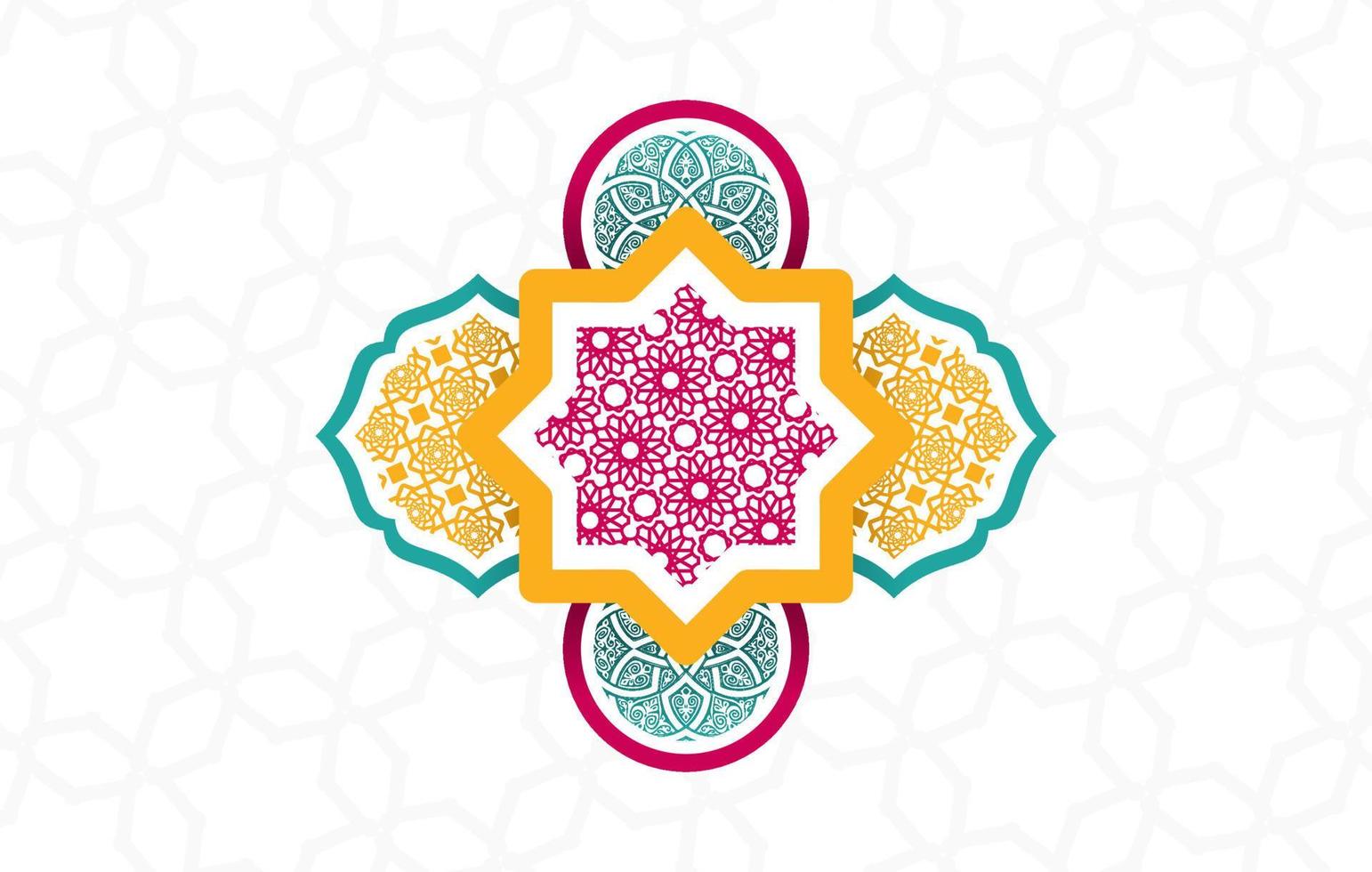 Arabic Color Simple Pattern Vector Design