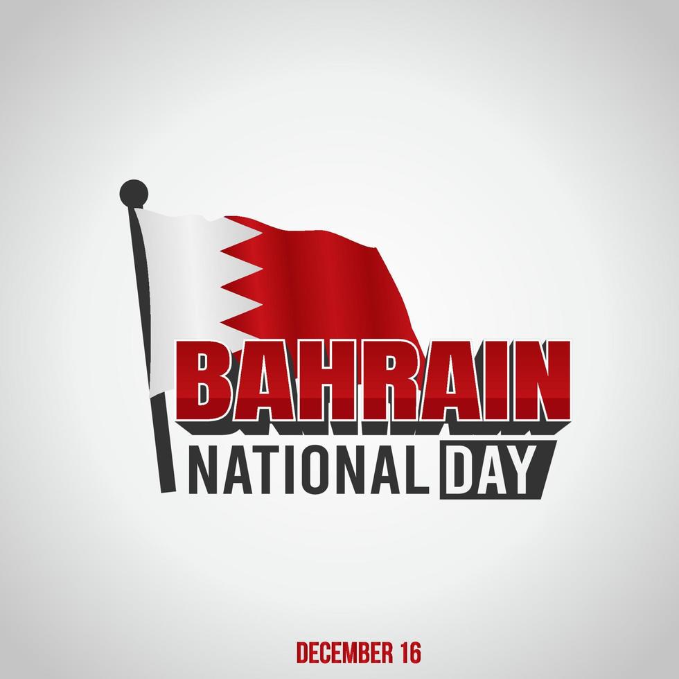 Bahrain National Day Vector Illustration.
