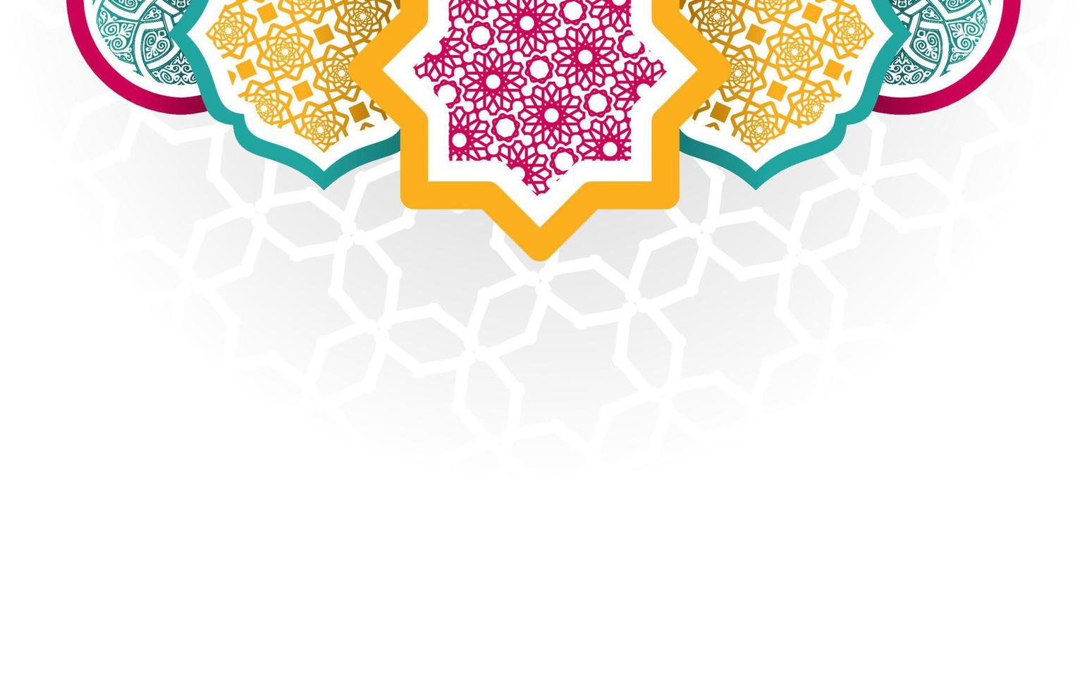 Arabic Color Simple Pattern Vector Design
