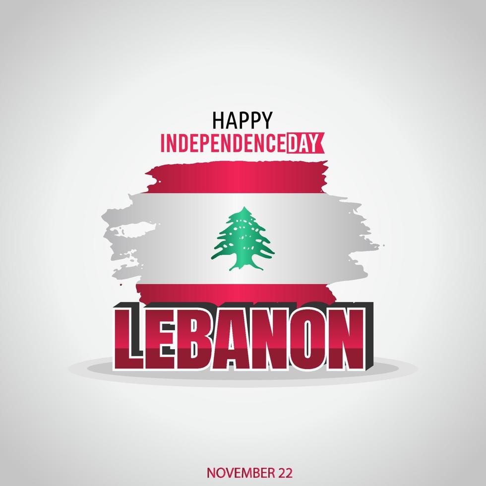 ilustración vectorial del día de la independencia de líbano. adecuado para carteles y pancartas de tarjetas de felicitación vector