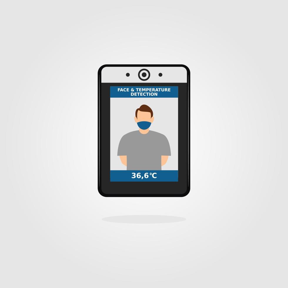 Vector lllustration for face temperature detection.