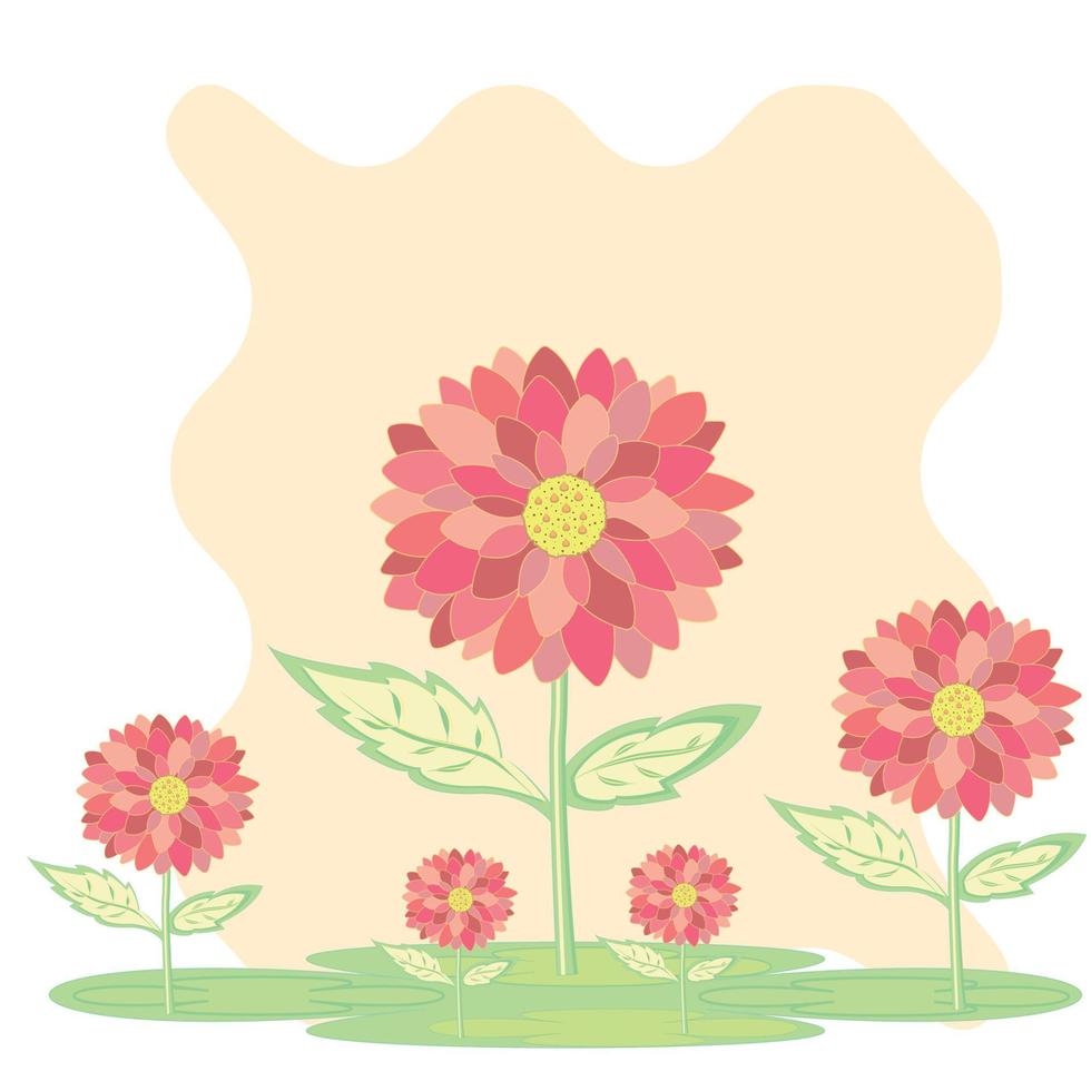 Flower garden in spring. Sprimg time - Vector