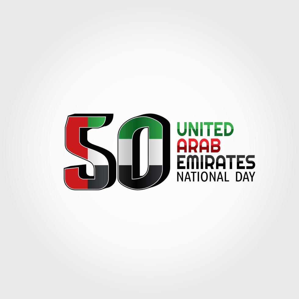 50th UAE National Day Vector Illustration. Suitable for greeting card poster and banner.
