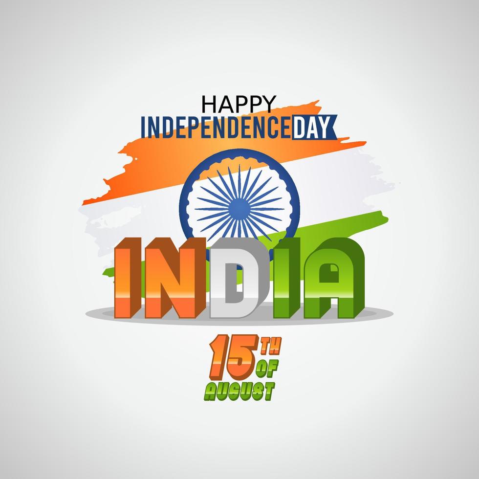 Happy India Independence Day Vector Illustration. Suitable for greeting card, poster and banner.