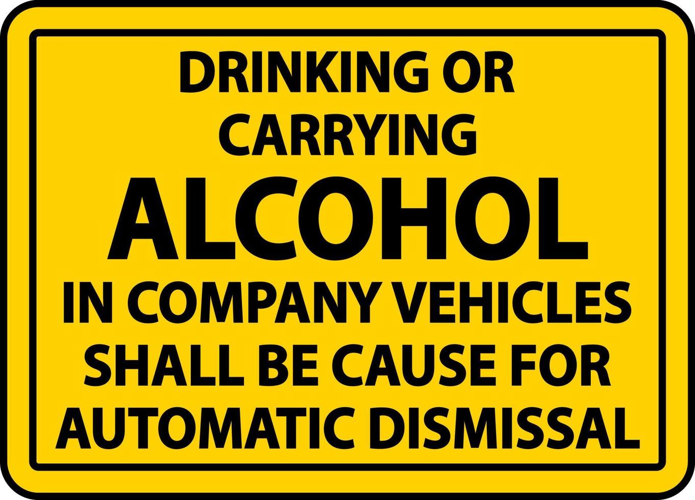 signo de etiqueta de despido automático de alcohol sobre fondo blanco vector