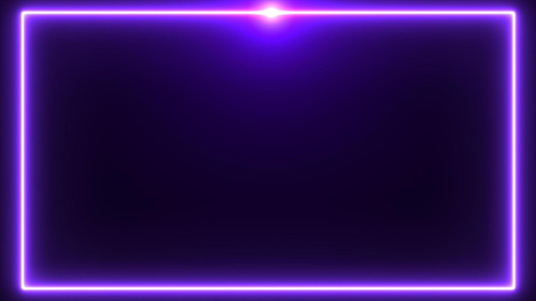 Purple neon border with flare on the top background photo