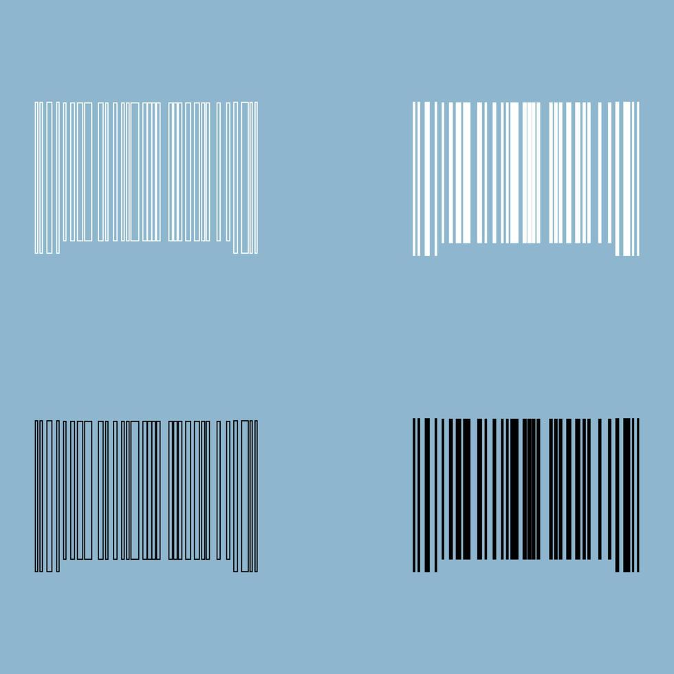 The barcode  the black and white color icon . vector