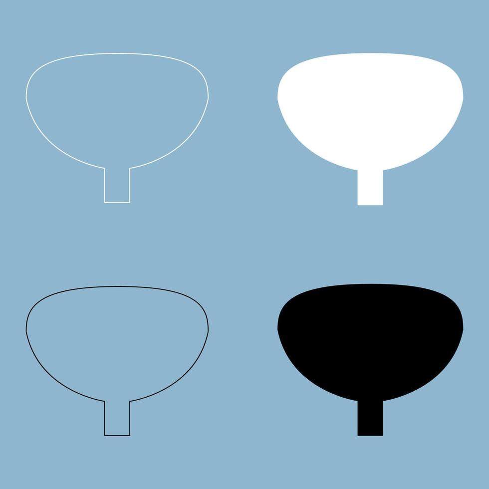 Bladder  the black and white color icon . vector