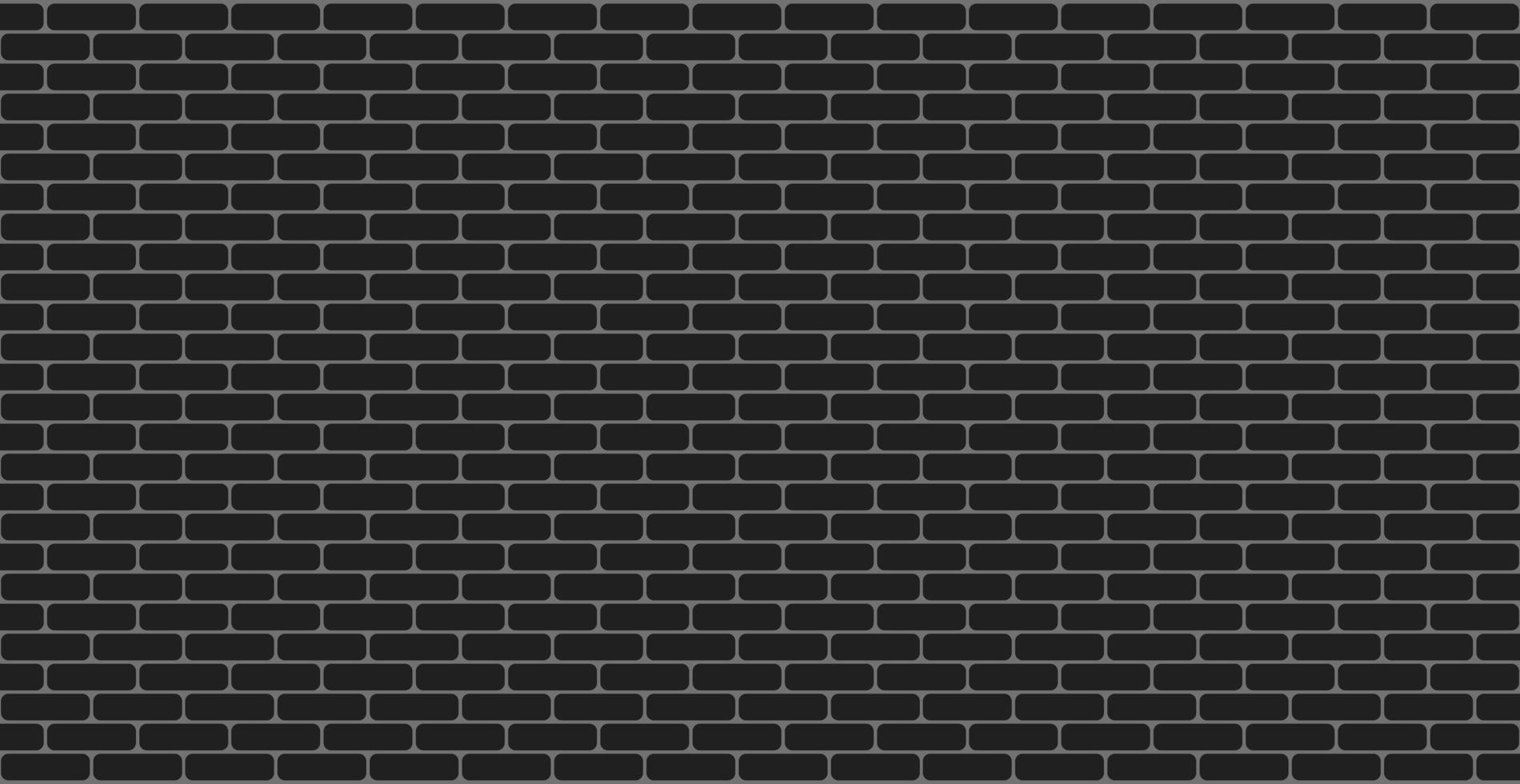 Panoramic dark background texture smooth brickwork - Vector