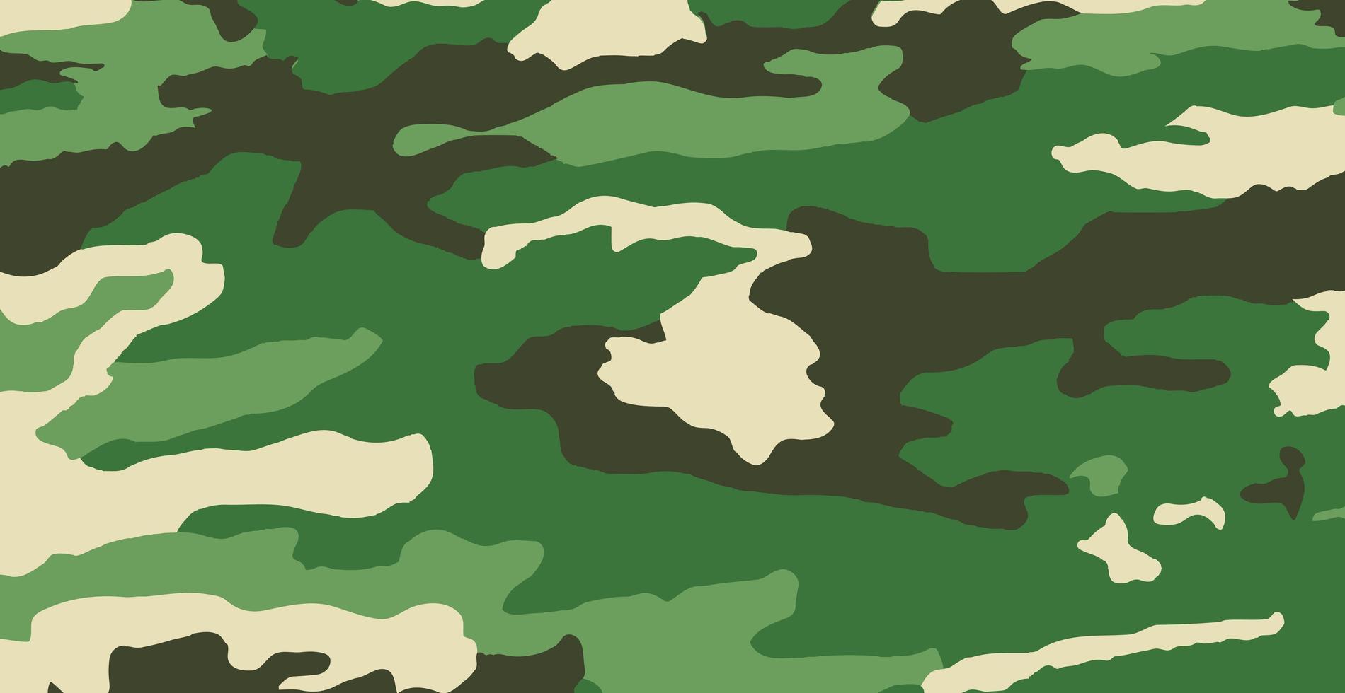 Panoramic green army flora background texture - Vector