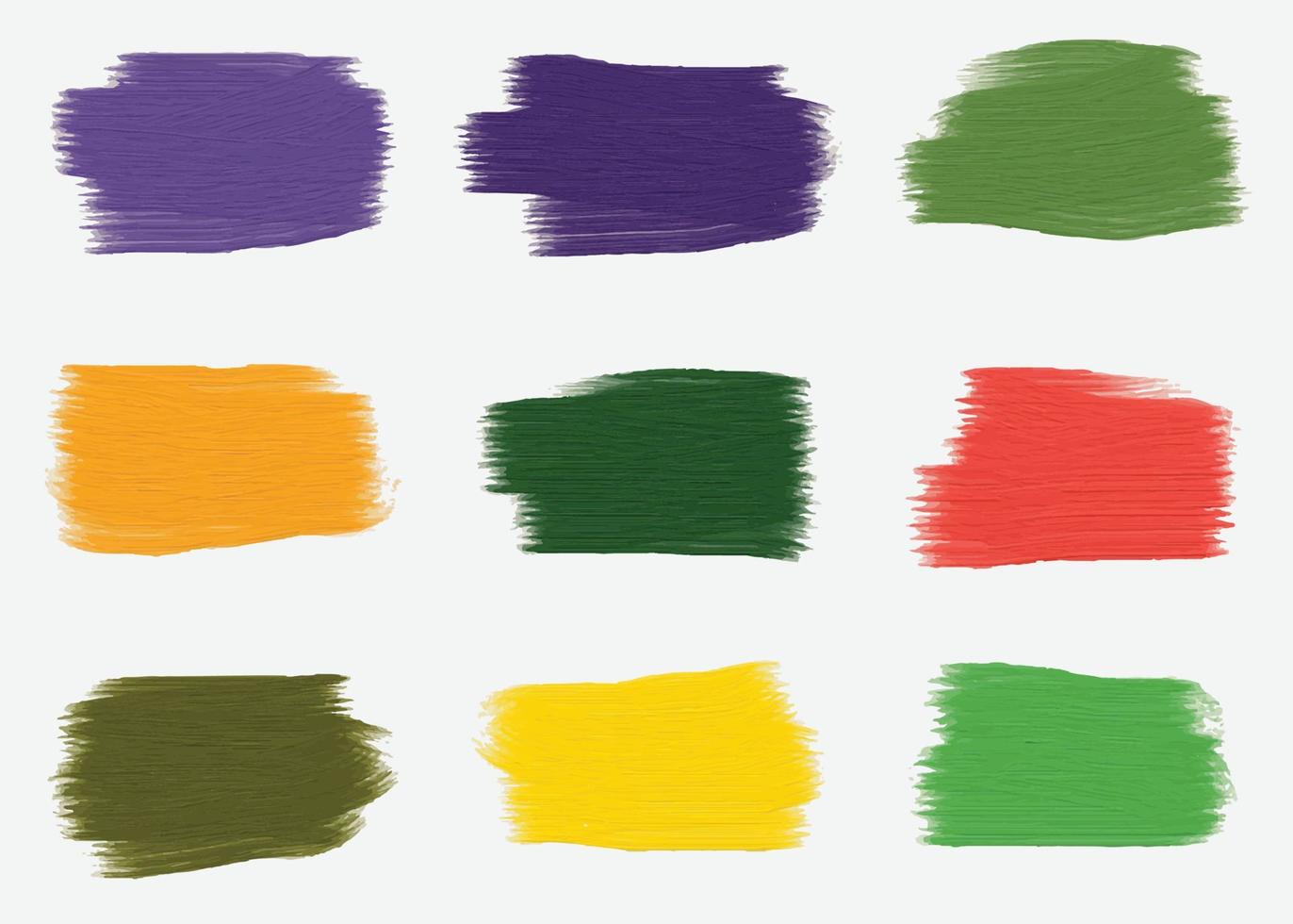 Acrylic Paint Strokes Brushes vector Template