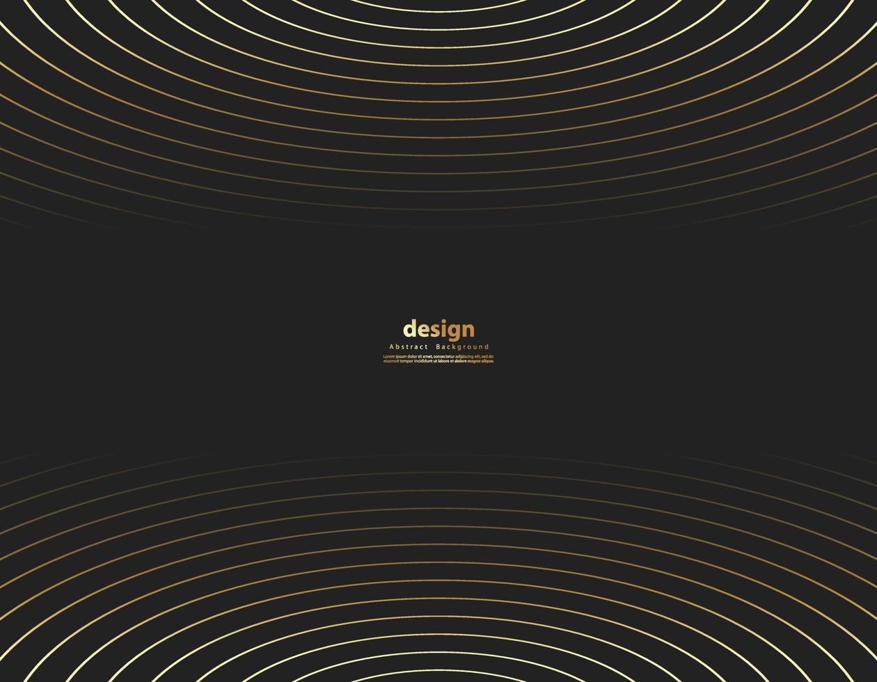 Circle line gold color background. Abstract round pattern. vector illustration.