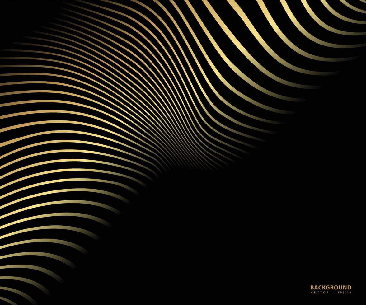 Striped gold texture, Abstract warped Diagonal Striped Background, waved lines texture. Brand new style for your business design, vector template for your ideas