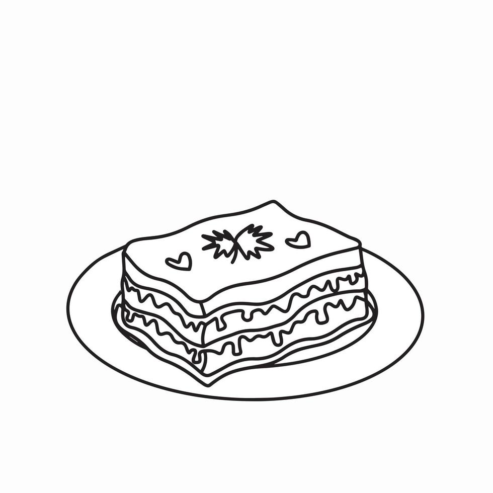 ilustration of lasagna vector