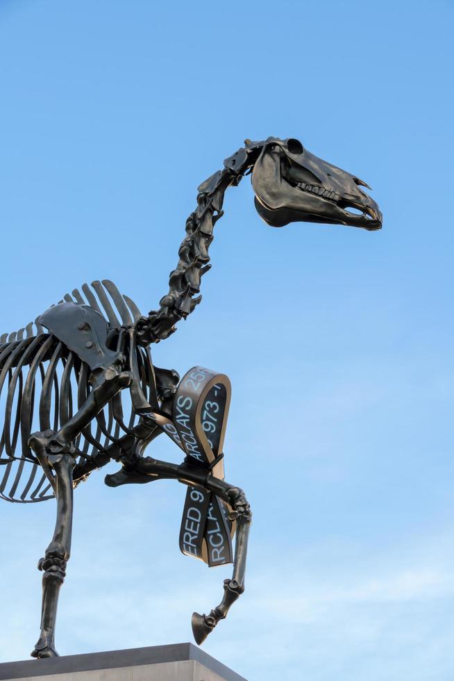 London, UK, 2015. Hans Haacke Statue Gift Horse in Trafalgar Square photo