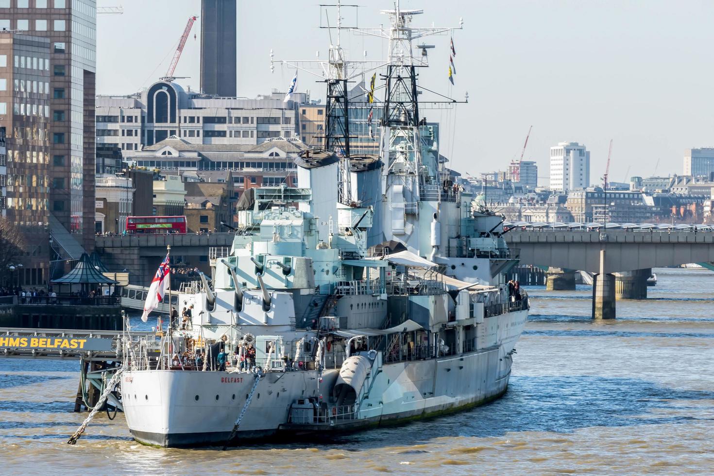 London, UK, 2015. View of HMS Belfast photo