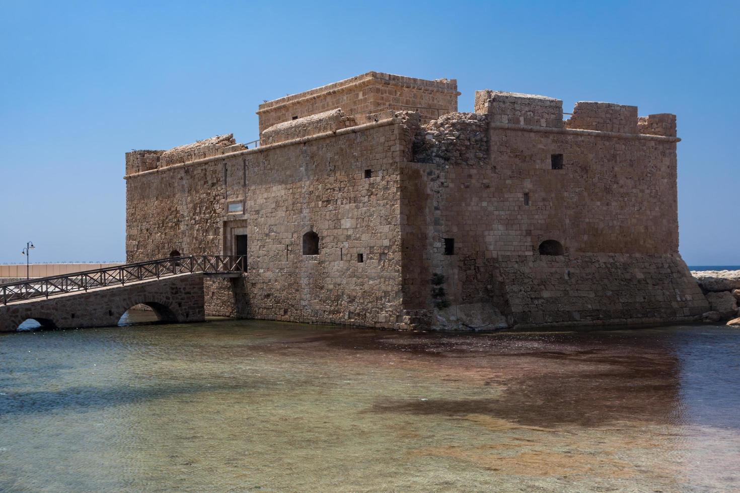 PAPHOS, CYPRUS, GREECE, 2009. View of the old fort photo