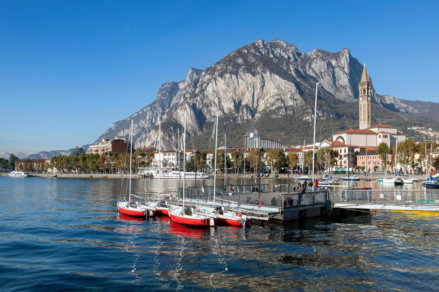 Lecco, Lombardy, Italy, 2010. Boats in the harbour photo