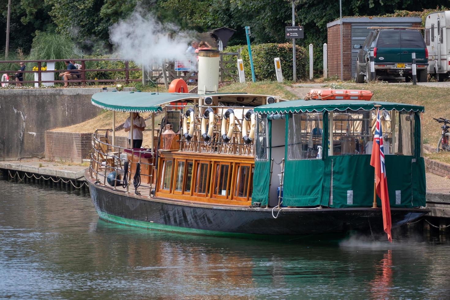 WINDSOR, MAIDENHEAD AND WINDSOR, UK, 2018. Steam yacht on the River Thames photo