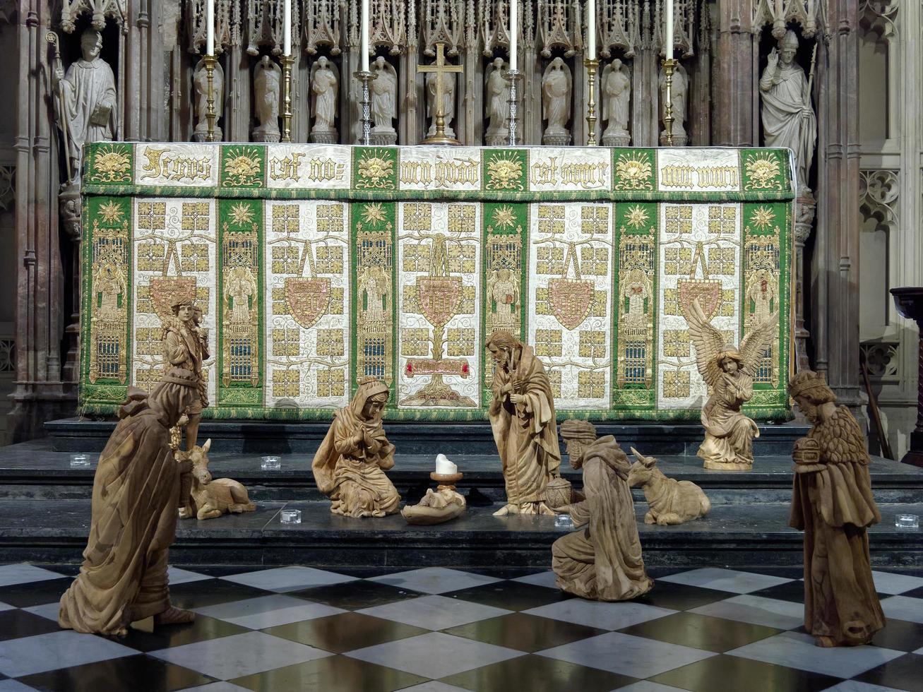 NEWCASTLE UPON TYNE, TYNE AND WEAR, UK, 2018. Nativity Scene in the Cathedral photo