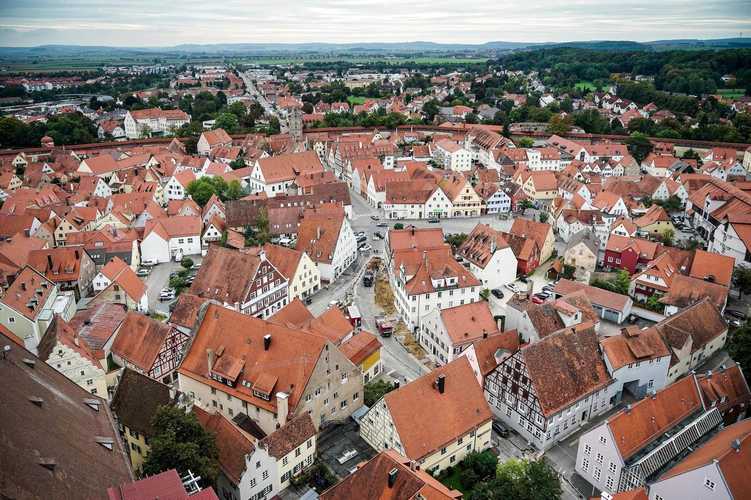 Nordlingen, Bavaria, Germany, 2014. Aerial view of the skyline photo