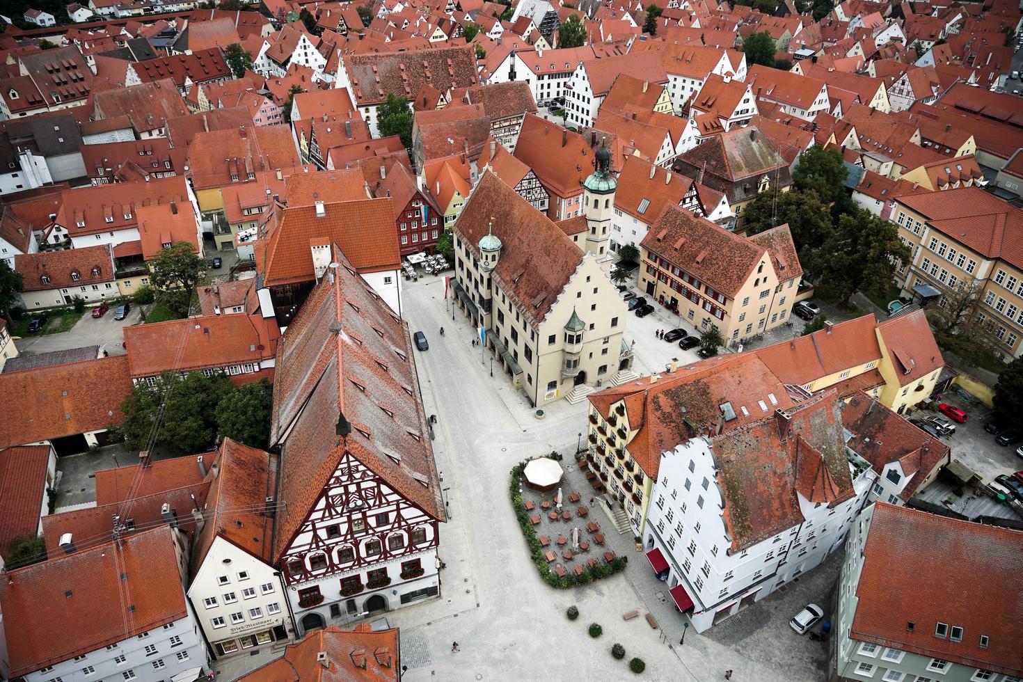 nordlingen, baviera, alemania, 2014. vista aérea del horizonte foto