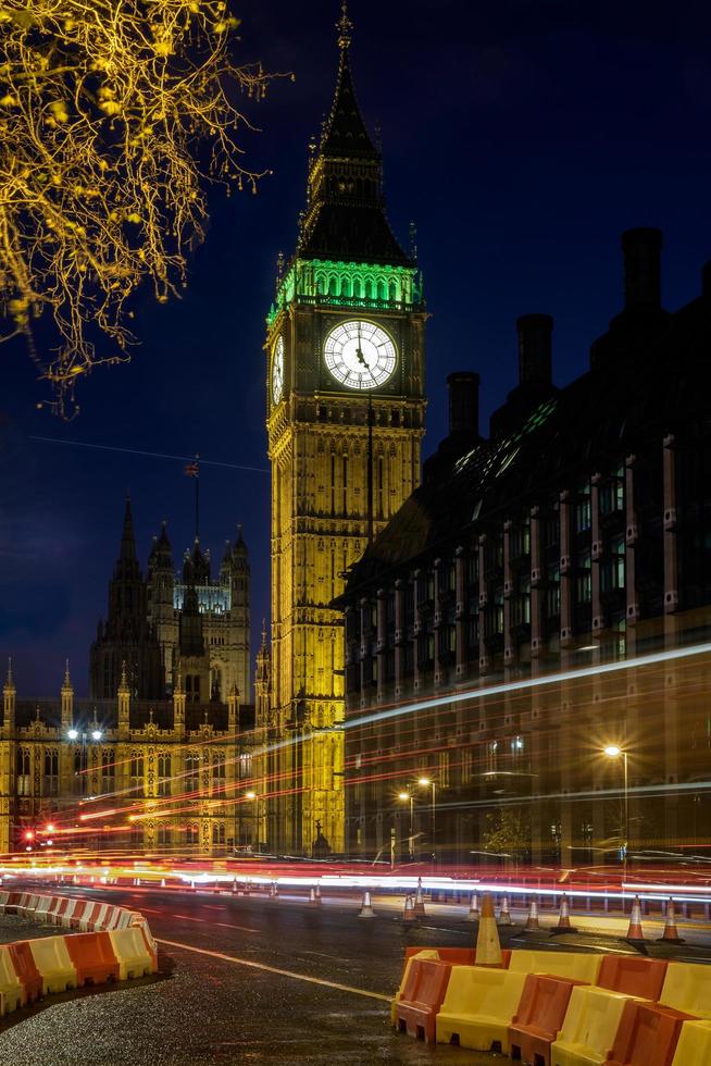 London, UK, 2015. View of Big Ben at Nighttime photo