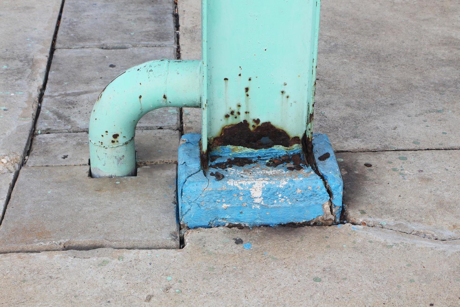 Rust on steel structural column. photo