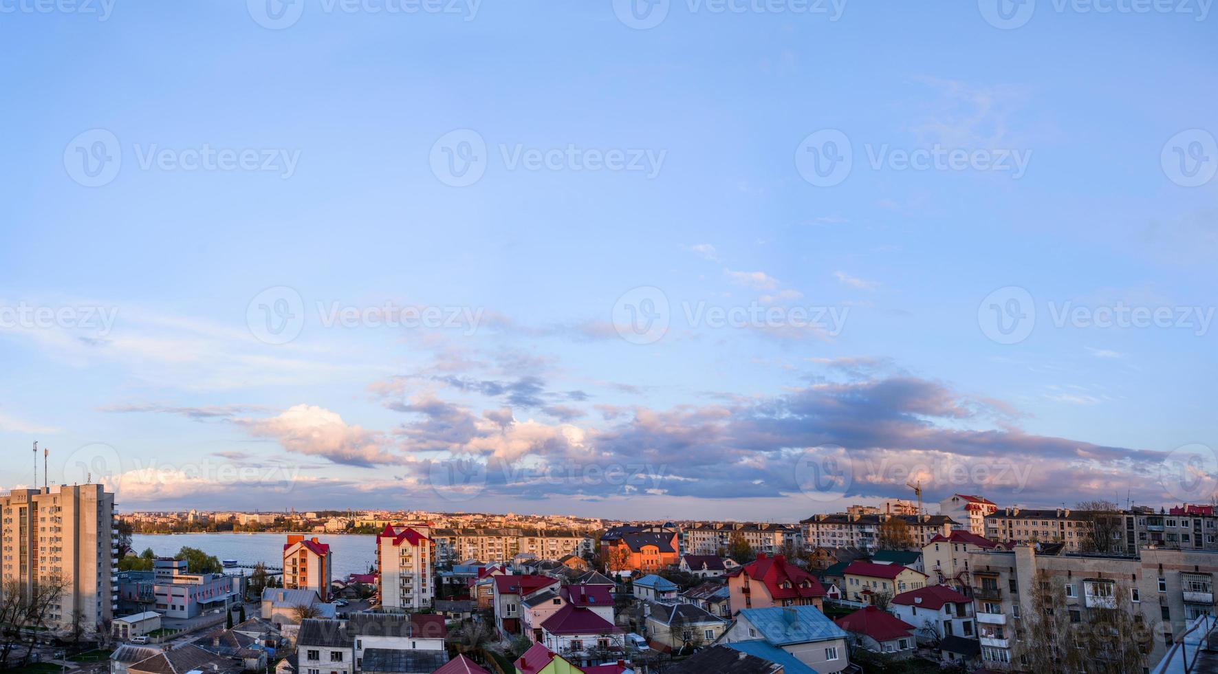 Top view of city Ternopil photo