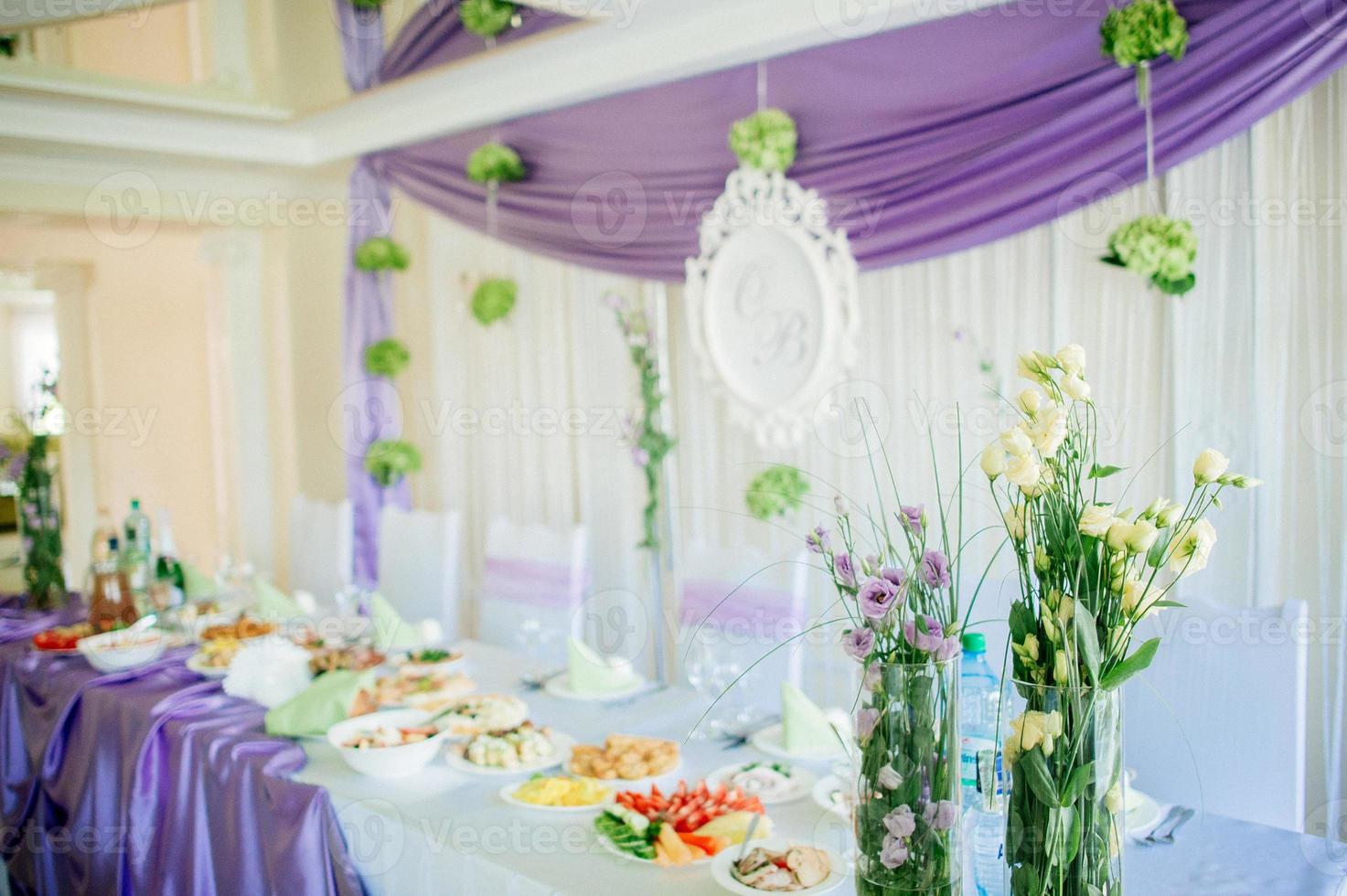 laid wedding banquet table photo