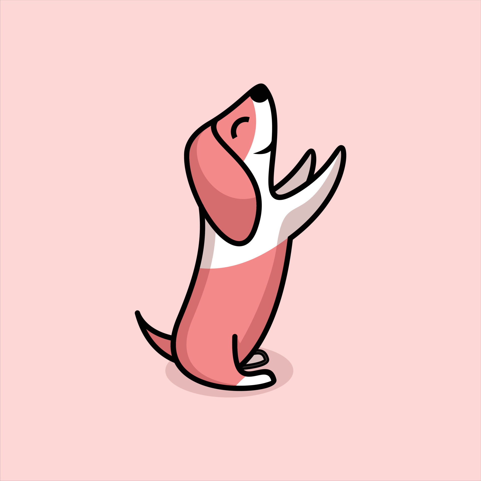 Simple minimalist cute dog cartoon illustration drawing Premium Vector  6940175 Vector Art at Vecteezy