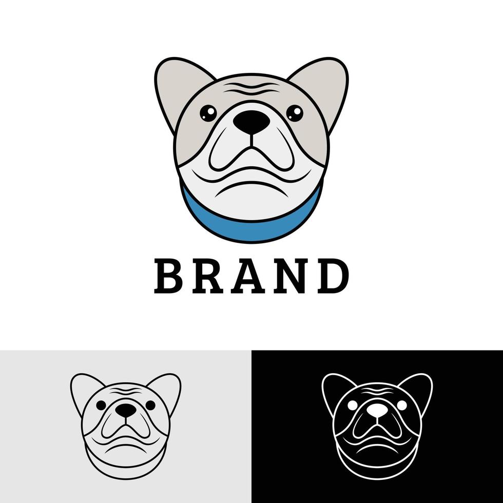 Simple minimalist cute dog cartoon illustration drawing Premium Vector