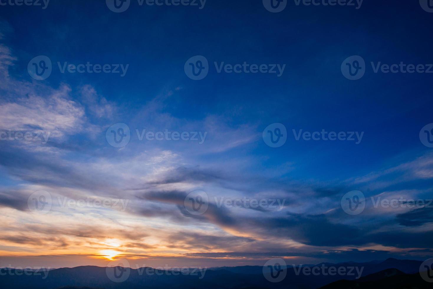 colorful sky with sun background photo