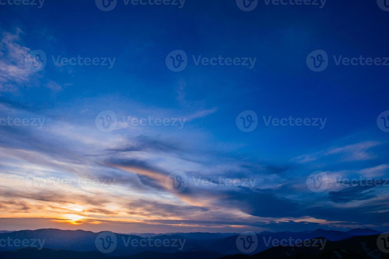 colorful sky with sun background photo