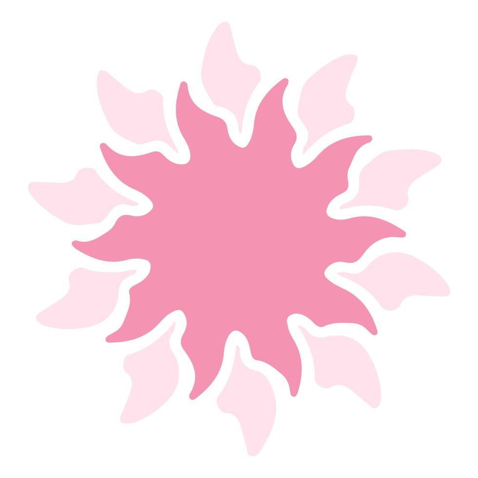 Pink Pastel Flower. vector