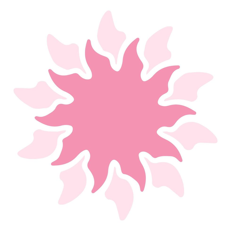 flor rosa pastel. vector