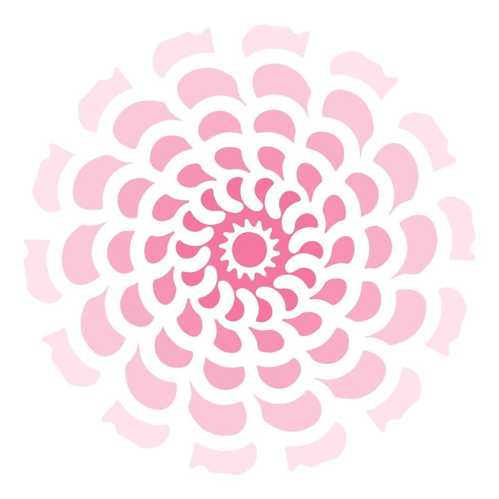 Pink Pastel Flower. vector