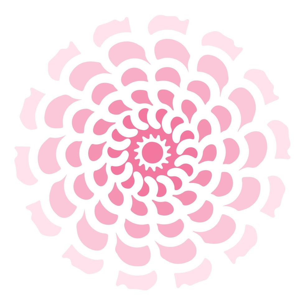 Pink Pastel Flower. vector