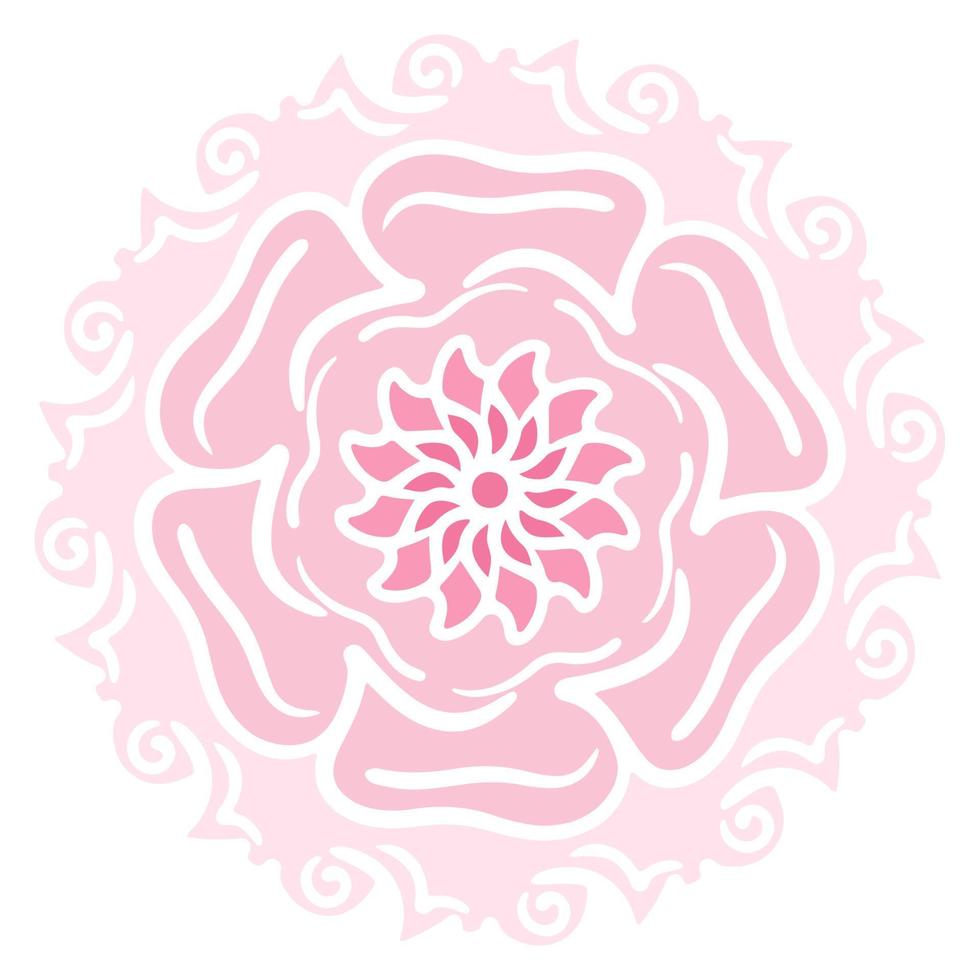 flor rosa pastel. vector