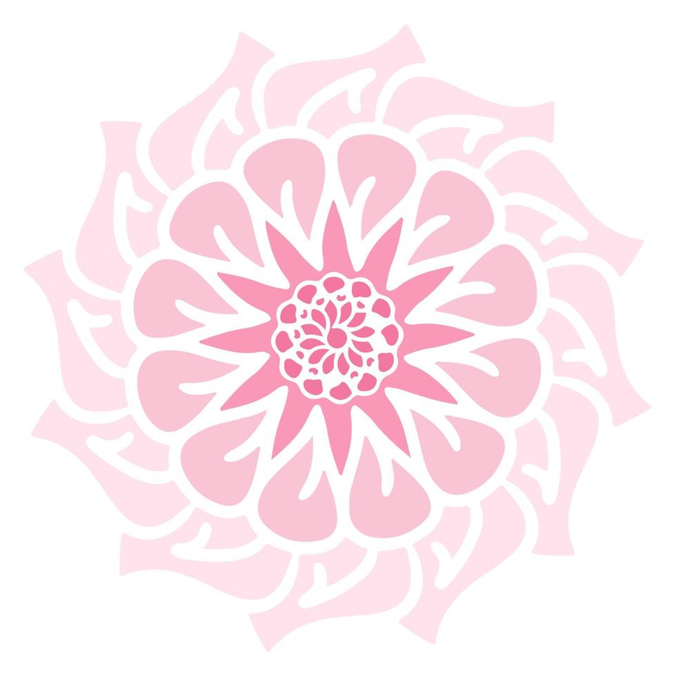 Pink Pastel Flower. vector
